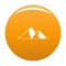 Mountain for extremal icon vector orange