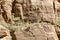 Mountain face cream colored rock formation in Zion National Park Utah