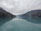 Mountain Filled horizon on the pacific ocean. Inside passage Alaska