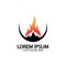 Mountain fire logo vector, mountain vector, fire vector, simple mountain logo design, fire simple design