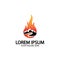 Mountain fire logo vector, mountain vector, fire vector, simple mountain logo design, fire simple design