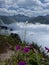 Mountain and flowers,colour,cloud road