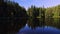 Mountain forest lake in swedish nature summer