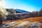 Mountain frosty lanscape, winter scene