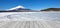 Mountain fuji and Ice lake in winter at Yamanakako lake
