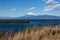 Mountain fuji and Japan sea in winter seen