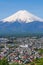 Mountain FUJI with town foreground and nice clear sky