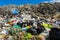 Mountain garbage is sent from urban and industrial areas.