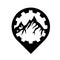 Mountain gear logo pin