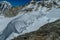 Mountain glacier landscape and scenic view of Kangchenjunga or Kanchenjunga