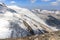 Mountain glacier panorama view with summit Kleinvenediger, Hohe Tauern Alps, Austria