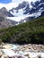 Mountain glacier, valle del Frances, parque Torres del Paine, patagonia, Chile