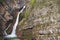 Mountain gorge and falls. Savica, Slovenia