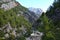 Mountain gorge, overgrown with trees, in Goynuk canyon near Kemer, Turkey