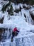 Mountain guide ice climbing in Switzerland