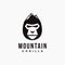 Mountain head gorilla logo icon vector template