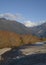 Mountain Hercules and Poerua river Southern Alps mountain valley