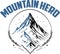 Mountain Hero Logo Vector File Negative Space