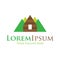 Mountain high home icon simple elements wilderness logo