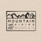 Mountain hiking logotypes in retro style vintage