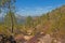 Mountain hiking trail in the Portuguese countryside