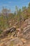 Mountain hiking trail in the Portuguese countryside