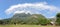 Mountain hill in the forest with blue sky and white cloud for hiking traveller at Chiangdao, Chiangmai, Thailand.