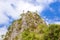 Mountain hill in the forest with blue sky and white cloud for hiking traveller at Chiangdao, Chiangmai, Thailand.