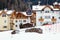 Mountain homes, chalets. Snow and ski resort