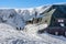 Mountain hostel in winter, Sudeten mountains