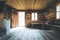 Mountain hut in Austria: rustic wooden interior