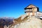 The mountain hut Rifugio Nuvolau, the oldest refuge in the Dolomites in an autumn sunny day.