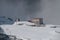 Mountain hut in a winter dolomiti