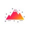 Mountain icon. Mountaineering sport sign. Vector