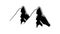 mountain icon vector, illustration silhouette peak logo, showcasing a simplified outline of a mountain, designed for isolated use