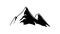 mountain icon vector, illustration silhouette peak logo, showcasing a simplified outline of a mountain, designed for isolated use