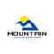 Mountain inspiration illustration logo with letter M