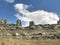 Mountain karstic landscape in Spain. Orbaneja del Castillo. Geology