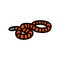 mountain kingsnake snake color icon vector illustration