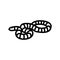 mountain kingsnake snake line icon vector illustration