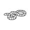 mountain kingsnake snake line icon vector illustration