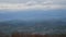 Mountain Komovi in Montenegro. Fog is falling on mountain as sun goes down