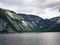 Mountain lake, Alpine massif, beautiful canyon in Austria. Alpine valley in summer, clear water.