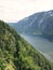 Mountain lake, Alpine massif, beautiful canyon in Austria. Alpine valley in summer, clear water.