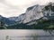 Mountain lake, Alpine massif, beautiful canyon in Austria. Alpine valley in summer, clear water.