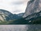 Mountain lake, Alpine massif, beautiful canyon in Austria. Alpine valley in summer, clear water.