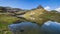 Mountain lake Augstsee just below the Loser mountain in Austria