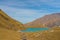 Mountain lake and the blue sky