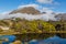 Mountain lake and clouds , Key Summit Trail, Routeburn Track, New Zealand