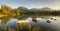 Mountain lake.High resolution panorama of the lake in Strbske Pleso